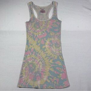 No Boundaries Pastel Tie Dye Racerback Tank Top